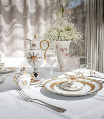 Old vintage antique royal 
dishes and appliances