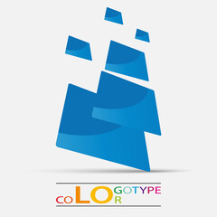 Colorful geometric vector business icon,logo, sign, symbol