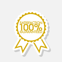 Satisfaction guarantee label sticker isolated on  white background
