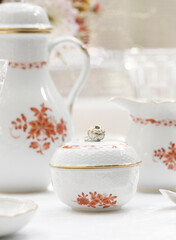 Old vintage antique royal 
dishes and appliances