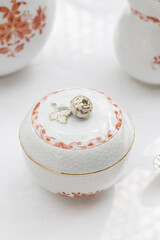 Old vintage antique royal 
dishes and appliances