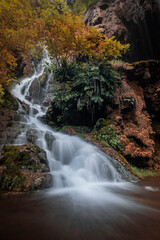Goa Tetes waterfall in autumn, beautiful natural scener