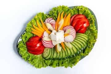 assorted vegetables on a white background
