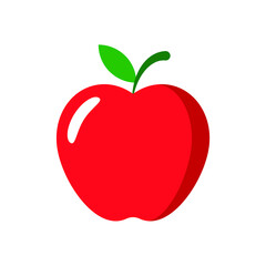 Apple shape icon. Fruit silhouette symbol logo. Vector illustration image. Isolated on white background.