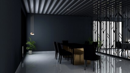 modern office meeting room for company wall logo mockup