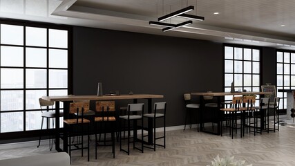 minimalist restaurant or coffee shop for company logo mockup