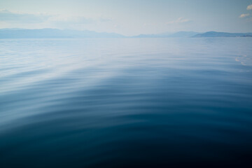Fototapeta premium closeup of water ripples on a lake