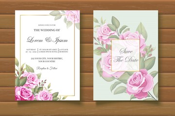 Elegant Floral Wedding Invitation Card