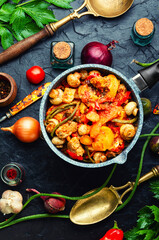 Ragout with meat and vegetables