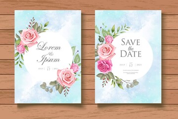 Elegant Floral Wedding Invitation Card