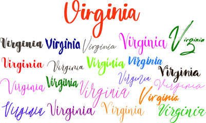 Girl Name Teresa in Multiple Font Styles Typography Text