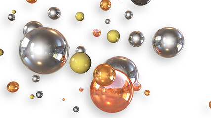 gold and silver balls