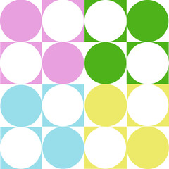 Seamless pattern of polka dot on square.For background, fabric,card.texture.