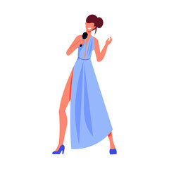 Fototapeta premium Singer Flat Icon
