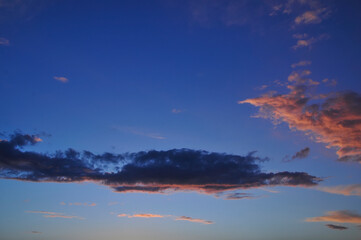 The setting sun is beautiful sky