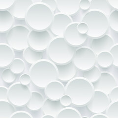 Pattern in the form of a circle of white paper with shadows on a white background. Pattern. Vector illustration