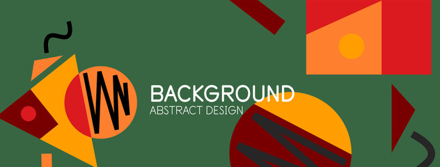 Abstract background with blocks, lines, geometric shapes. Techno or business concept for wallpaper, banner, background, landing page