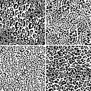 Abstract leopard skin texture wallpaper collection vector seamless pattern