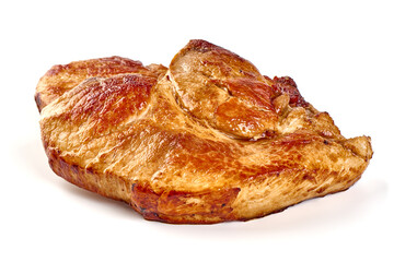 BBQ roasted Shoulder Blade cut, isolated on white background.