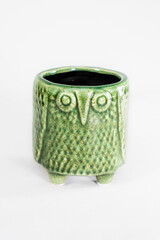 pots vase vase flowers plant on white background isolated