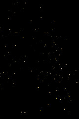 Abstract golden defocused bokeh background with Christmas lights