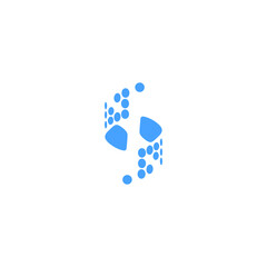 S Letter Pixel Motion Logo Design Template