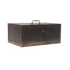 Old Metal Case on white background