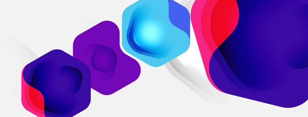 Color arrow shapes on white backdrop. Minimal geometric abstract background. Vector illustration for wallpaper banner background or landing page