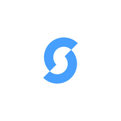 S Logo.S Letter Icon Design Vector Illustration.