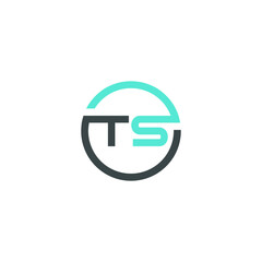 TS ST T S Letter Logo Design Icon Vector Symbol