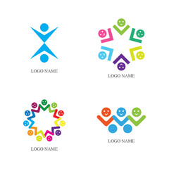 Community, network and social icon design template