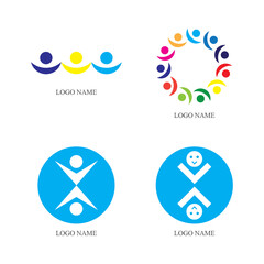 Community, network and social icon design template