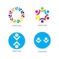 Community, network and social icon design template