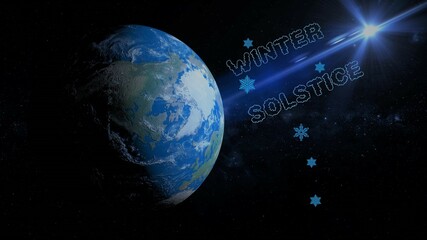winter solstice 3d illustration