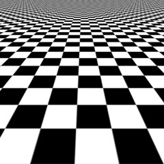 Black and white check board patern