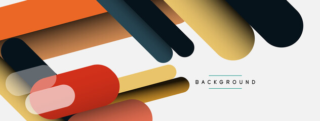 Abstract background. Round shapes, lines compositions on grey backdrop. Vector illustration for wallpaper banner background or landing page