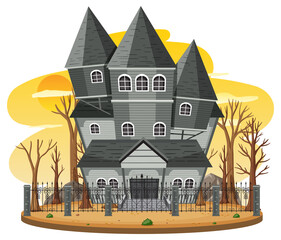 Obraz premium Haunted house at daytime scene