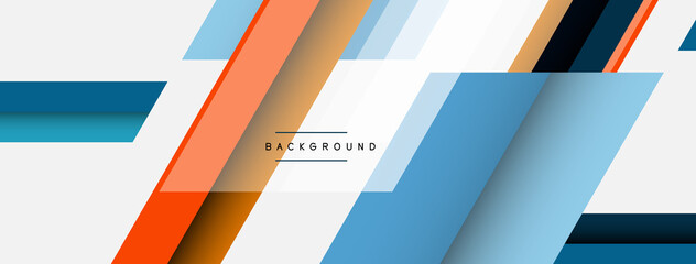 Vector background. Abstract overlapping color lines design with shadow effects. Illustration for wallpaper banner background or landing page