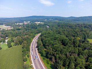 Fototapeta na wymiar Aerial View of Highway