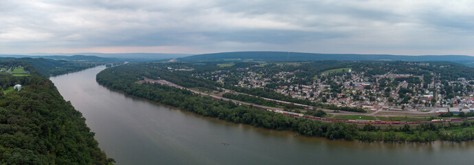 Fototapeta premium Aerial View of Susquehanna and Northumberland