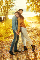 Fototapeta premium romantic autumn walk
