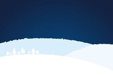 雪の丘の背景素材
