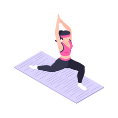 Yoga Isometric Icon
