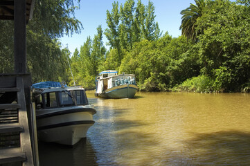 Delta of the Parana River, Rio las Canas, Floating grocery boat, Tigre, San Fernando, Buenos Aires...