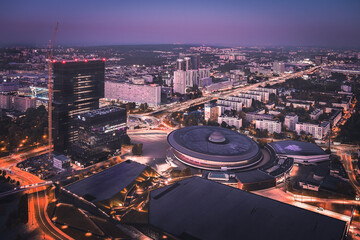 Katowice Nocą - obrazy, fototapety, plakaty