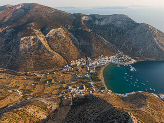 aerial view of Kamares, sifnos greek island