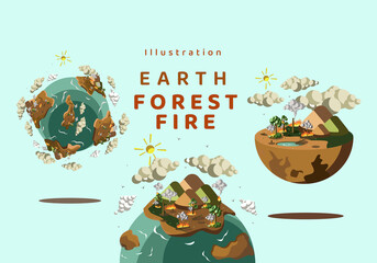 Illustration Landscape Earth Forest Fire