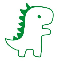 green dragon illustration for children's book