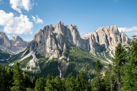 Dolomite panorama of the Catinaccio-Rosengarten group.