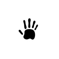 Hand Print logo or icon design